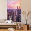 Ambesonne Retro Tapestry, Angel Greek Muse on NeoClassic Pillars Relic Print Antique Neutral Toned Graphic Print, Fabric Wall Hanging Decor for Bedroom Living Room Dorm, 23″ X 28″, White(Peach)