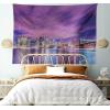 Ambesonne Retro Tapestry, Angel Greek Muse on NeoClassic Pillars Relic Print Antique Neutral Toned Graphic Print, Fabric Wall Hanging Decor for Bedroom Living Room Dorm, 23″ X 28″, White(Violet Purple)