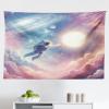 Ambesonne Retro Tapestry, Angel Greek Muse on NeoClassic Pillars Relic Print Antique Neutral Toned Graphic Print, Fabric Wall Hanging Decor for Bedroom Living Room Dorm, 23″ X 28″, White(Pink Blue and Lilac)