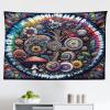 Ambesonne Retro Tapestry, Angel Greek Muse on NeoClassic Pillars Relic Print Antique Neutral Toned Graphic Print, Fabric Wall Hanging Decor for Bedroom Living Room Dorm, 23″ X 28″, White(Multicolor Blue)
