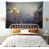 Ambesonne Retro Tapestry, Angel Greek Muse on NeoClassic Pillars Relic Print Antique Neutral Toned Graphic Print, Fabric Wall Hanging Decor for Bedroom Living Room Dorm, 23″ X 28″, White(Grey Yellow)