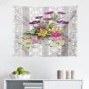 Ambesonne Flower Tapestry, Fresh Colorful Spring Bouquet on Neutral Vintage Ornaments, Fabric Wall Hanging Decor for Bedroom Living Room Dorm, 28″ X 23″, Warm Taupe Multicolor(Warm Taupe Multicolor)