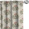 Ambesonne Flowers Vintage Curtains, Neutral Colors Boho Springtime Garden Scene Floral Design Art, Window Treatments 2 Panel Set for Living Room Bedroom, Pair of – 28″ x 63″, Pale Ceil Blue Pale Grey(Eggshell and Olive Green)