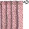 Ambesonne Flowers Vintage Curtains, Neutral Colors Boho Springtime Garden Scene Floral Design Art, Window Treatments 2 Panel Set for Living Room Bedroom, Pair of – 28″ x 63″, Pale Ceil Blue Pale Grey(Coral and White)