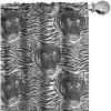 Ambesonne Flowers Vintage Curtains, Neutral Colors Boho Springtime Garden Scene Floral Design Art, Window Treatments 2 Panel Set for Living Room Bedroom, Pair of – 28″ x 63″, Pale Ceil Blue Pale Grey(Charcoal Grey and White)