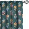 Ambesonne Flowers Vintage Curtains, Neutral Colors Boho Springtime Garden Scene Floral Design Art, Window Treatments 2 Panel Set for Living Room Bedroom, Pair of – 28″ x 63″, Pale Ceil Blue Pale Grey(Dark Teal and Multicolor)