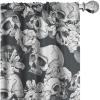 Ambesonne Flowers Vintage Curtains, Neutral Colors Boho Springtime Garden Scene Floral Design Art, Window Treatments 2 Panel Set for Living Room Bedroom, Pair of – 28″ x 63″, Pale Ceil Blue Pale Grey(Charcoal Grey Pale Grey)