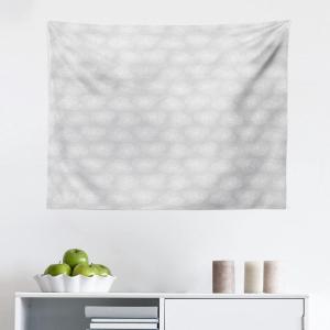 Ambesonne Abstract Tapestry, Simplistic Pattern of Hand Drawn Thin Line Whirlpool Circles in Neutral Tone, Fabric Wall Hanging Decor for Bedroom Living Room Dorm, 45″ X 30″, Pale Taupe White(Pale Taupe White)