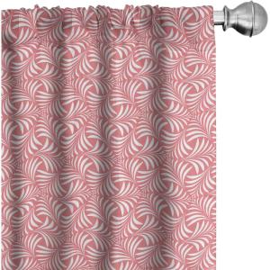 Ambesonne Flowers Vintage Curtains, Neutral Colors Boho Springtime Garden Scene Floral Design Art, Window Treatments 2 Panel Set for Living Room Bedroom, Pair of – 28″ x 63″, Pale Ceil Blue Pale Grey(Coral and White)