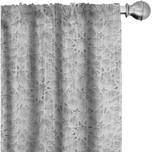 Ambesonne Flowers Vintage Curtains, Neutral Colors Boho Springtime Garden Scene Floral Design Art, Window Treatments 2 Panel Set for Living Room Bedroom, Pair of – 28″ x 63″, Pale Ceil Blue Pale Grey(Pale Grey Charcoal Grey)
