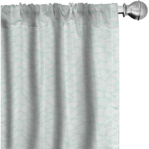 Ambesonne Flowers Vintage Curtains, Neutral Colors Boho Springtime Garden Scene Floral Design Art, Window Treatments 2 Panel Set for Living Room Bedroom, Pair of – 28″ x 63″, Pale Ceil Blue Pale Grey(Mint Green and White)