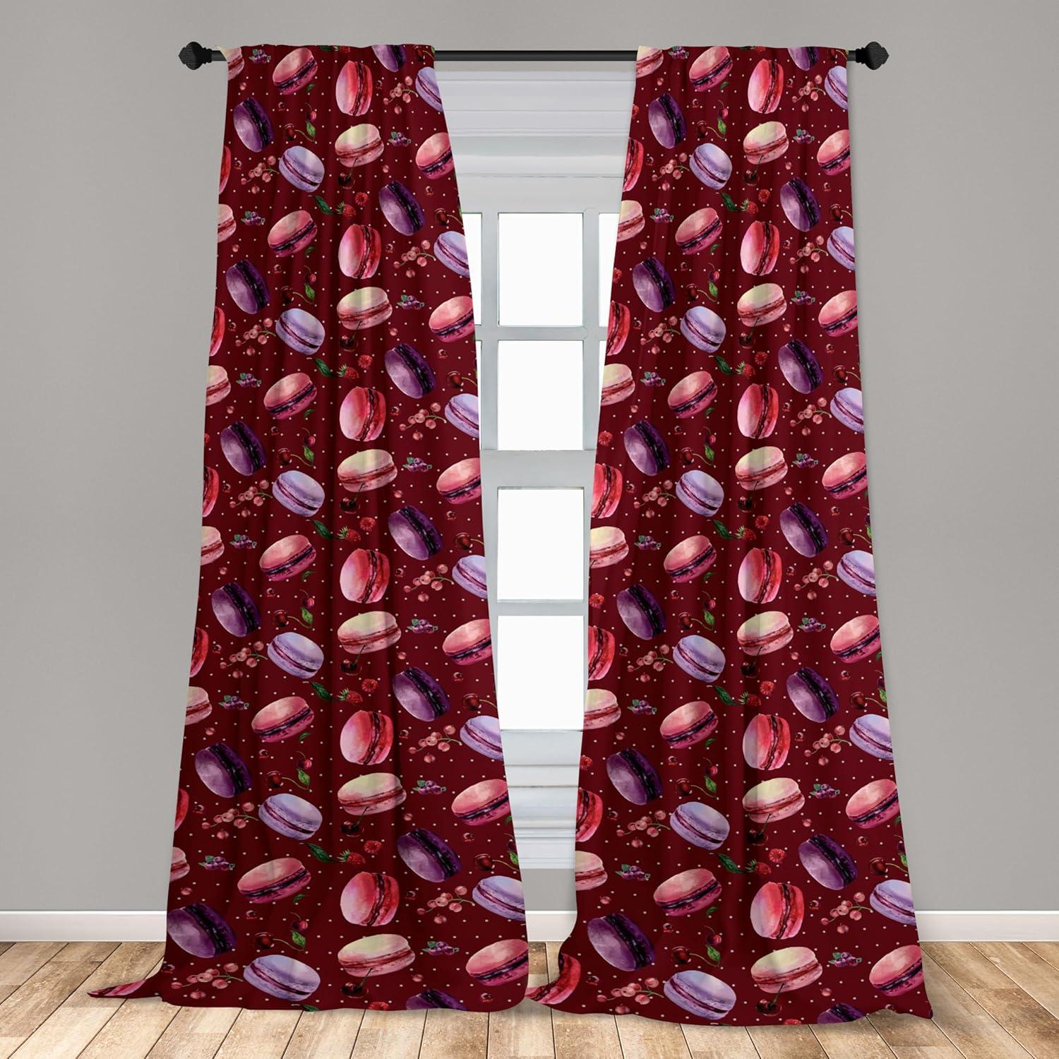 imageAmbesonne Garden Scene Curtains Neutral Traditional Roses and Floral Pattern Boho Romance Print Window Treatments 2 Panel Set for Living Room Bedroom Pair of 28 x 84 Cream White Dark SepiaRuby Dark Coral Lavender