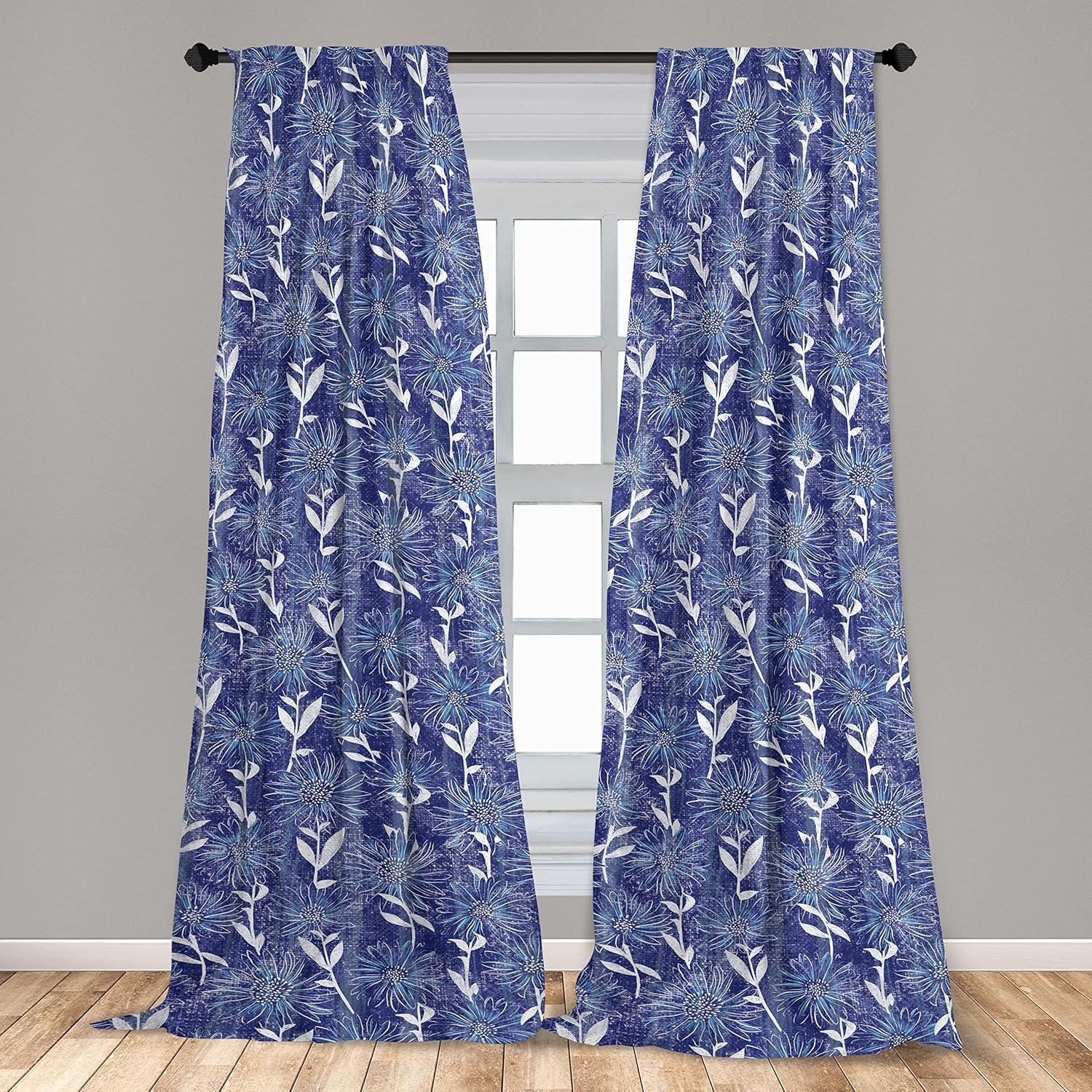 imageAmbesonne Garden Scene Curtains Neutral Traditional Roses and Floral Pattern Boho Romance Print Window Treatments 2 Panel Set for Living Room Bedroom Pair of 28 x 84 Cream White Dark SepiaOff White Quartz