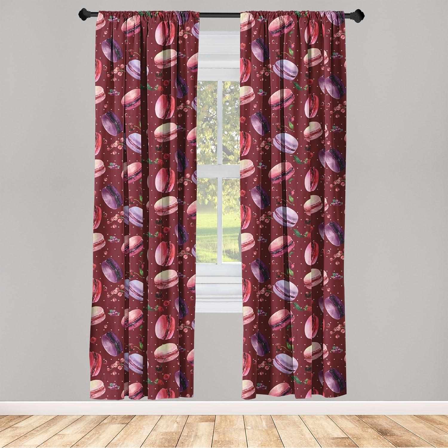 imageAmbesonne Garden Scene Curtains Neutral Traditional Roses and Floral Pattern Boho Romance Print Window Treatments 2 Panel Set for Living Room Bedroom Pair of 28 x 84 Cream White Dark SepiaRuby Dark Coral Lavender