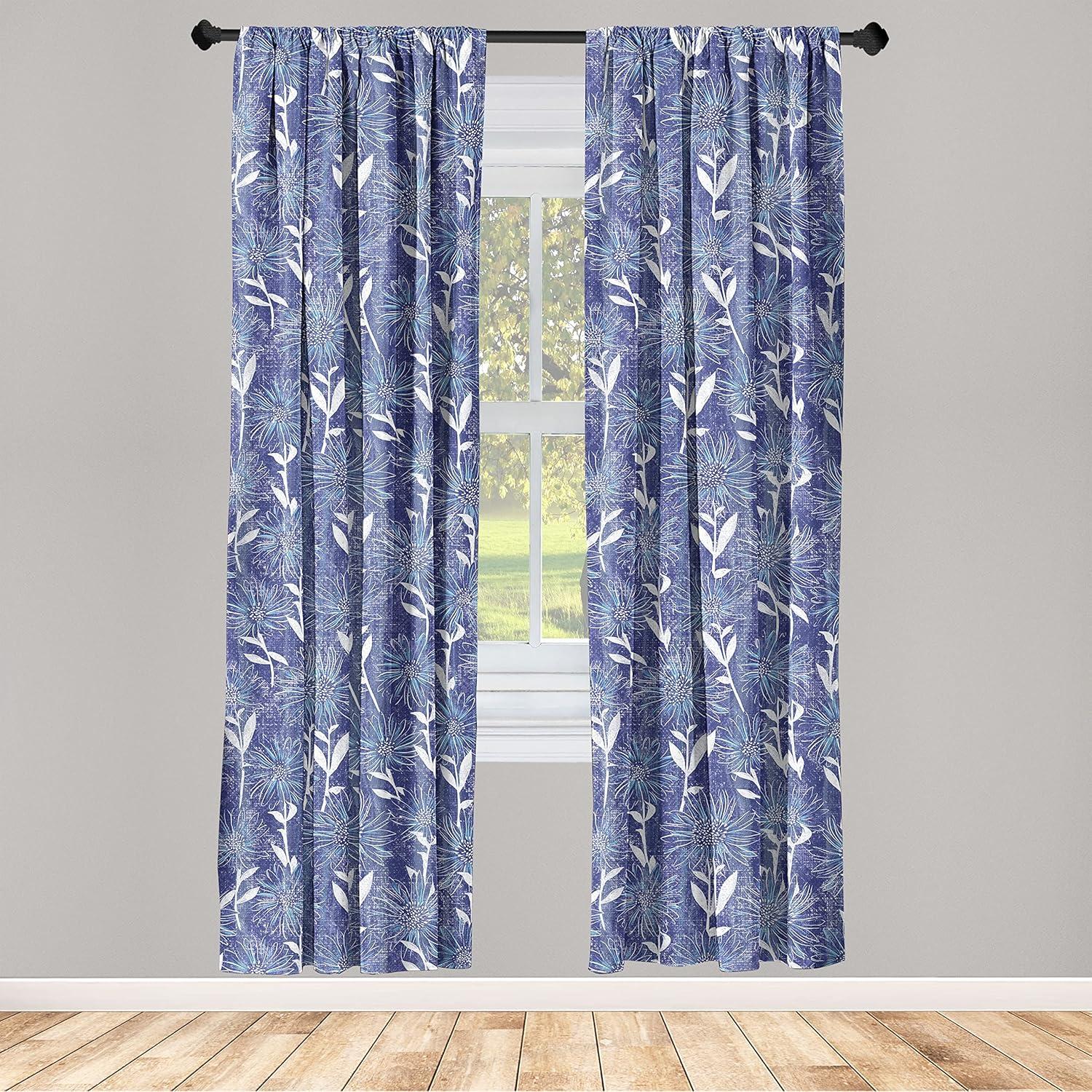 imageAmbesonne Garden Scene Curtains Neutral Traditional Roses and Floral Pattern Boho Romance Print Window Treatments 2 Panel Set for Living Room Bedroom Pair of 28 x 84 Cream White Dark SepiaOff White Quartz