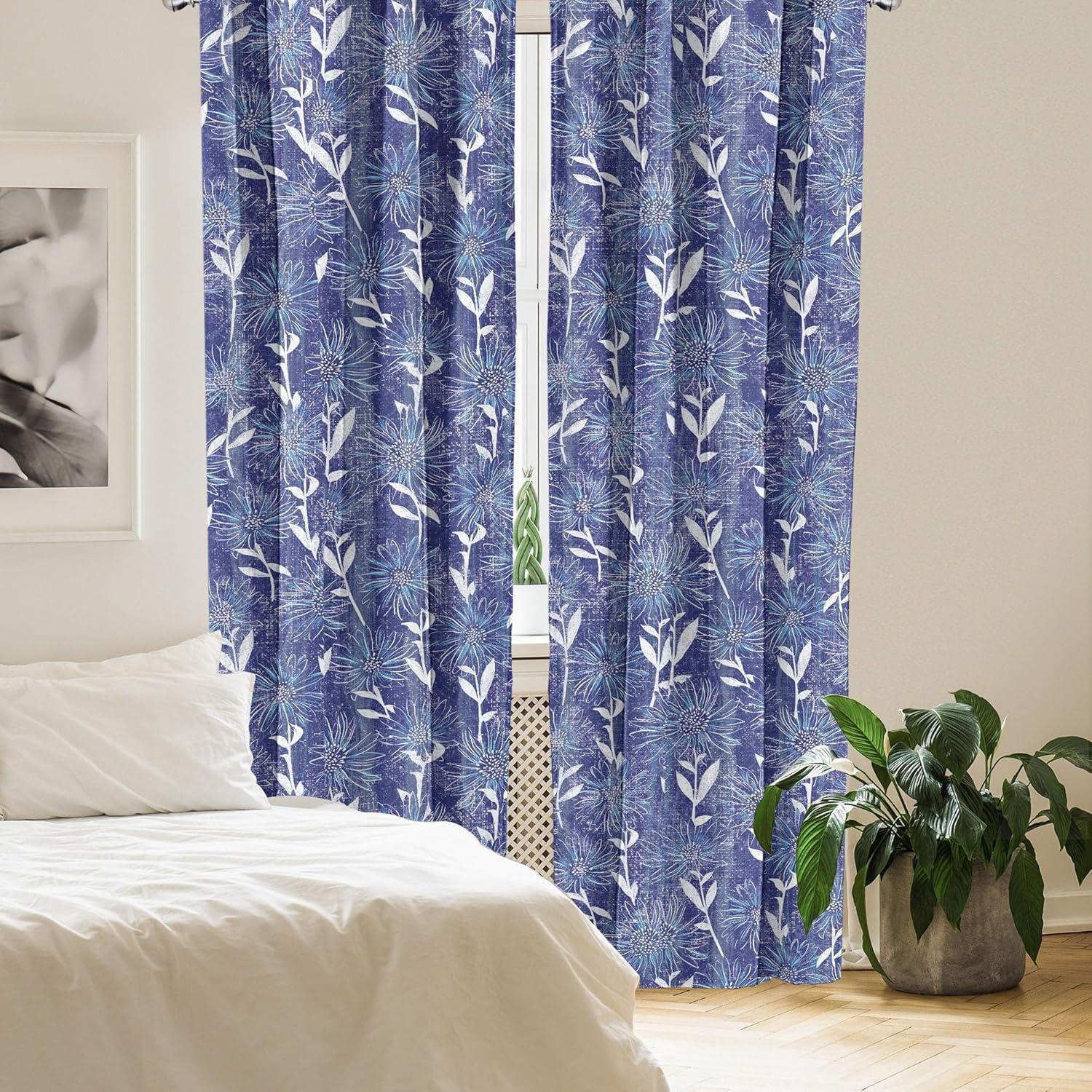 imageAmbesonne Garden Scene Curtains Neutral Traditional Roses and Floral Pattern Boho Romance Print Window Treatments 2 Panel Set for Living Room Bedroom Pair of 28 x 84 Cream White Dark SepiaOff White Quartz