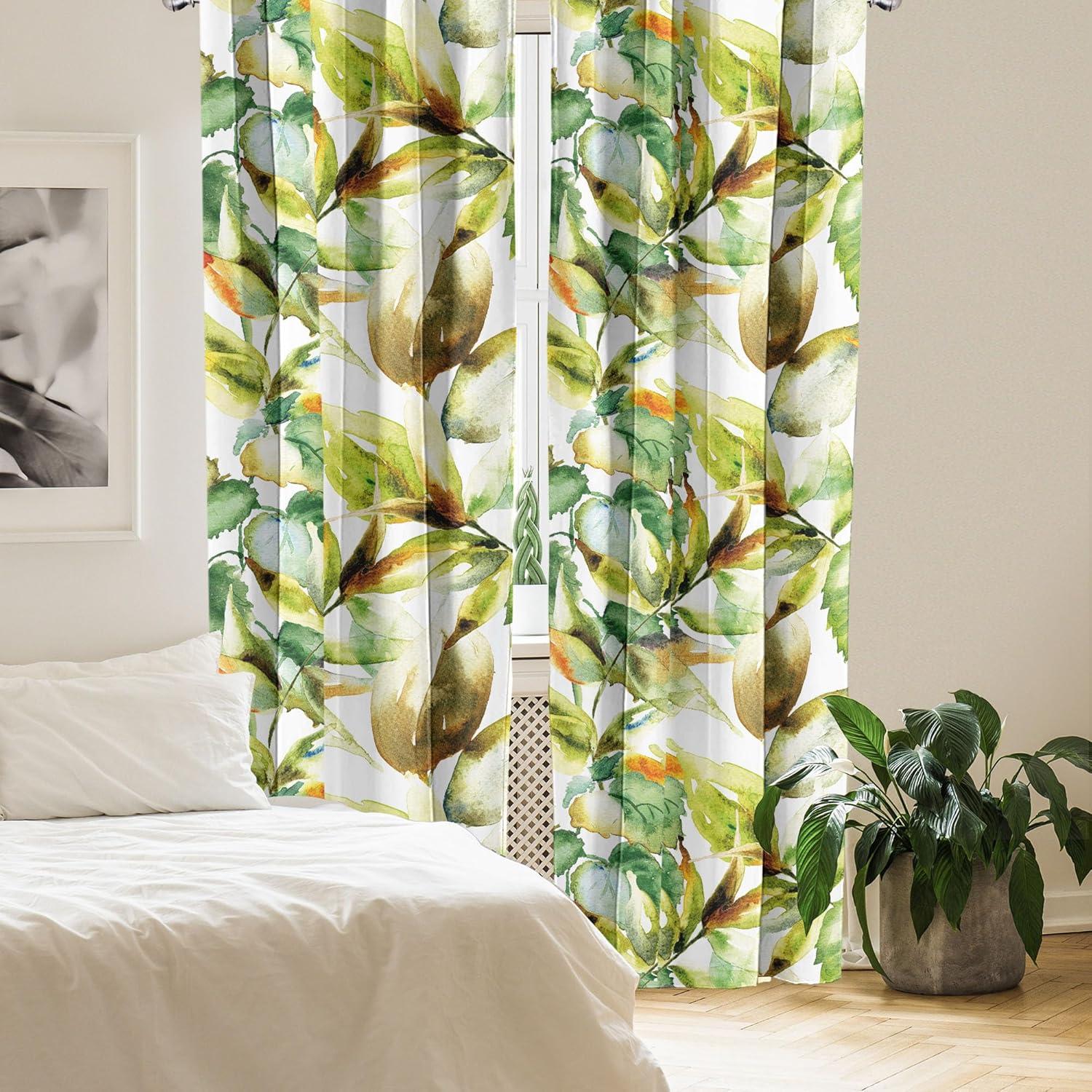 imageAmbesonne Garden Scene Curtains Neutral Traditional Roses and Floral Pattern Boho Romance Print Window Treatments 2 Panel Set for Living Room Bedroom Pair of 28 x 84 Cream White Dark SepiaGreen Chocolate