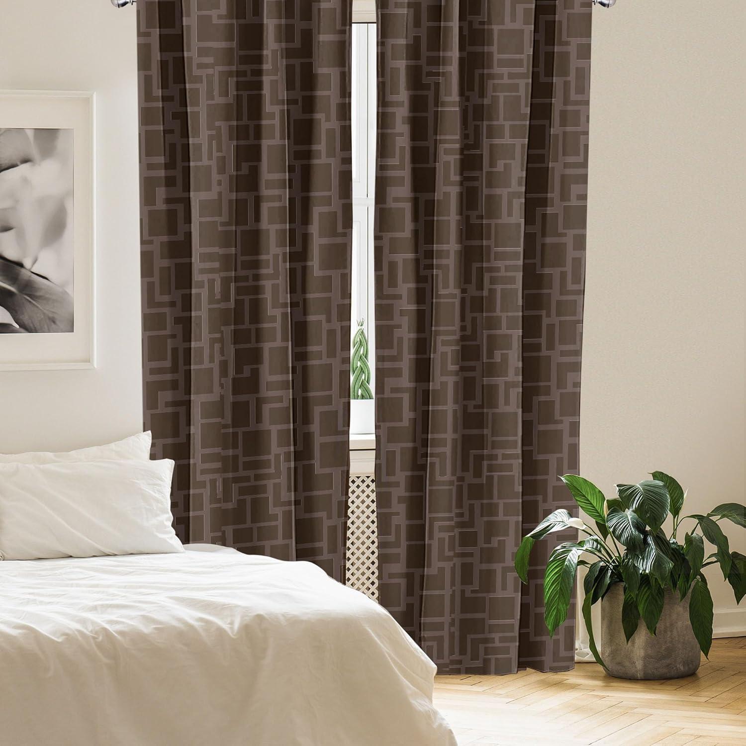 imageAmbesonne Garden Scene Curtains Neutral Traditional Roses and Floral Pattern Boho Romance Print Window Treatments 2 Panel Set for Living Room Bedroom Pair of 28 x 84 Cream White Dark SepiaDark Cocoa Umber