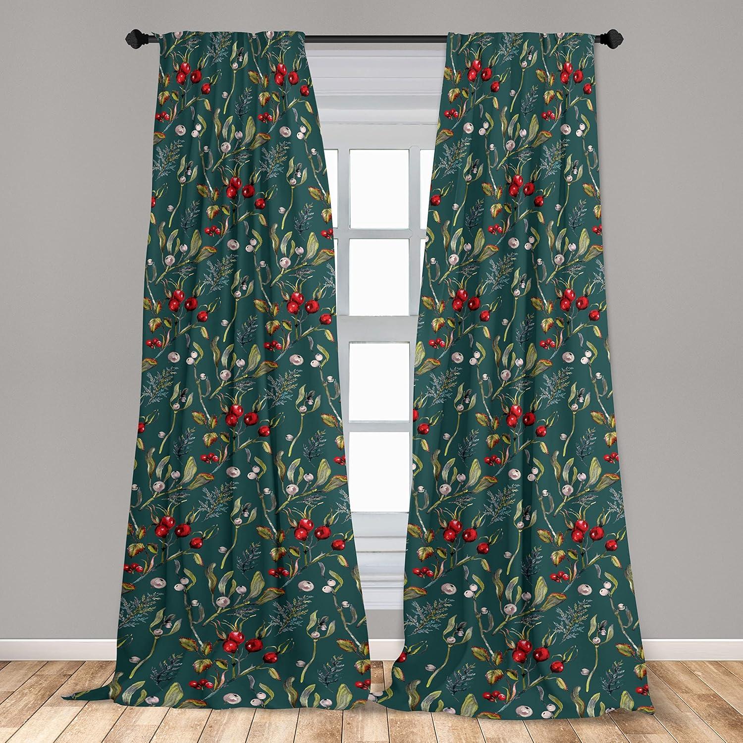 imageAmbesonne Nature Themed Curtains Floral Drawings in Romantic Vibes with Petals Neutral Colors Boho Pattern Window Treatments 2 Panel Set for Living Room Bedroom Pair of 28 x 95 Ruby ChampagneDark Coral and Teal