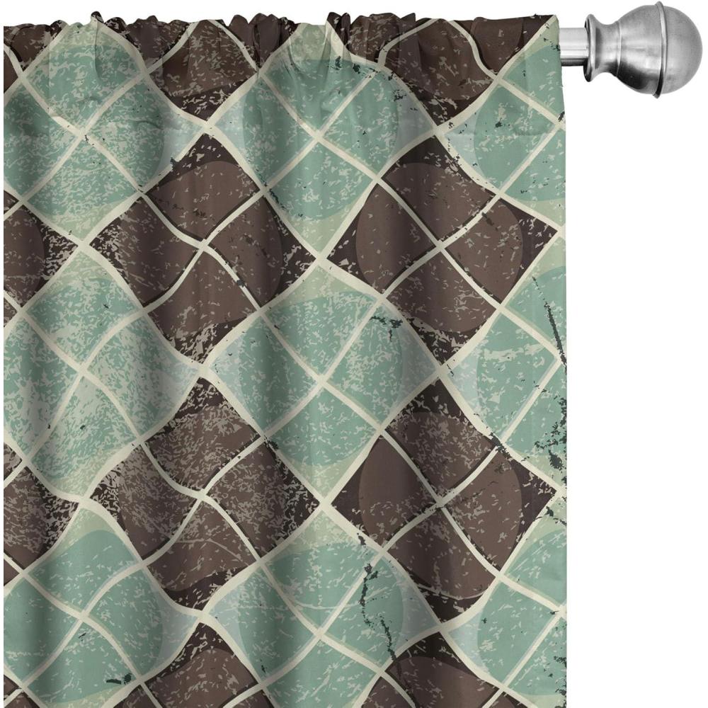 imageAmbesonne Garden Scene Curtains Neutral Traditional Roses and Floral Pattern Boho Romance Print Window Treatments 2 Panel Set for Living Room Bedroom Pair of 28 x 84 Cream White Dark SepiaPeacock Green Taupe