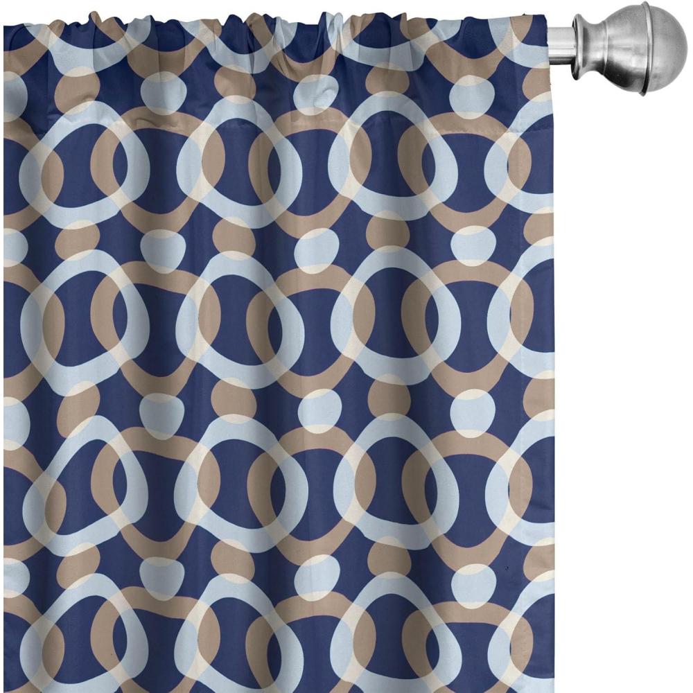 imageAmbesonne Garden Scene Curtains Neutral Traditional Roses and Floral Pattern Boho Romance Print Window Treatments 2 Panel Set for Living Room Bedroom Pair of 28 x 84 Cream White Dark SepiaSoft Blue Indigo Camel