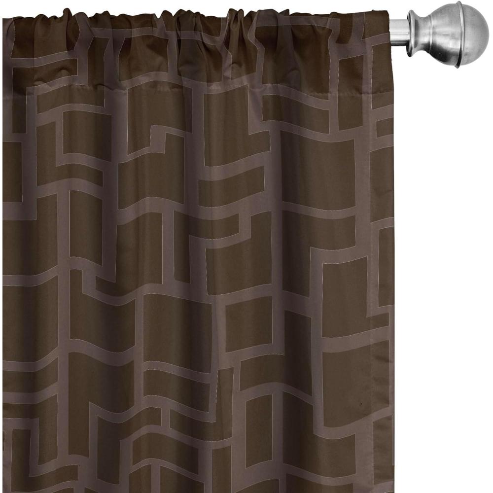 imageAmbesonne Garden Scene Curtains Neutral Traditional Roses and Floral Pattern Boho Romance Print Window Treatments 2 Panel Set for Living Room Bedroom Pair of 28 x 84 Cream White Dark SepiaDark Cocoa Umber