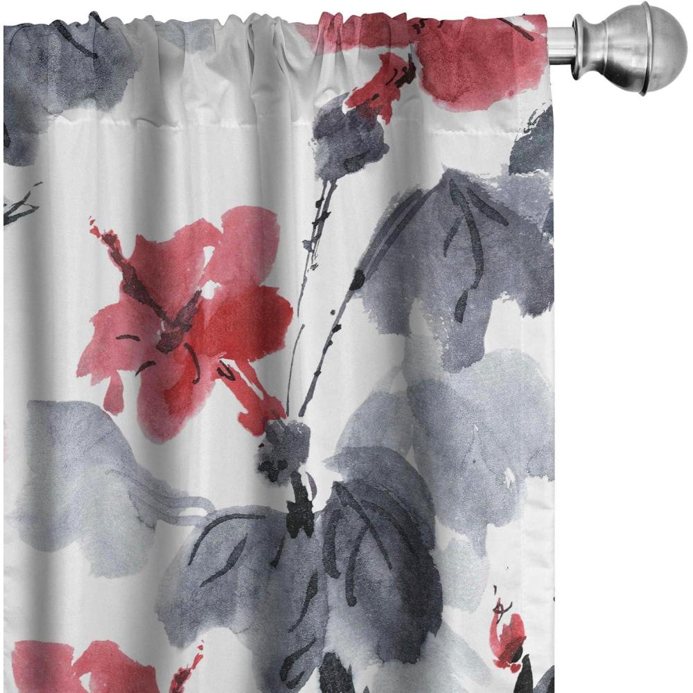 imageAmbesonne Garden Scene Curtains Neutral Traditional Roses and Floral Pattern Boho Romance Print Window Treatments 2 Panel Set for Living Room Bedroom Pair of 28 x 84 Cream White Dark SepiaPale Ruby Dimgray