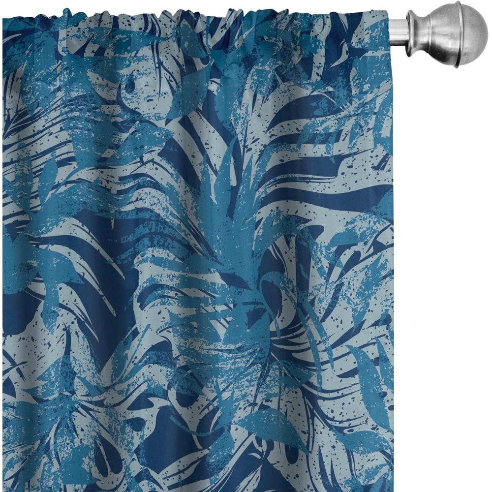 imageAmbesonne Garden Scene Curtains Neutral Traditional Roses and Floral Pattern Boho Romance Print Window Treatments 2 Panel Set for Living Room Bedroom Pair of 28 x 84 Cream White Dark SepiaIndigo and Sea Blue