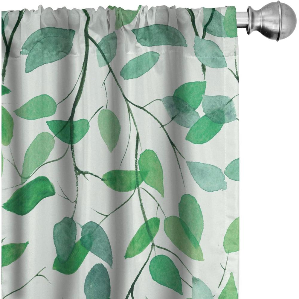 imageAmbesonne Nature Themed Curtains Floral Drawings in Romantic Vibes with Petals Neutral Colors Boho Pattern Window Treatments 2 Panel Set for Living Room Bedroom Pair of 28 x 95 Ruby ChampagneWhite Sea Green and Seafoam
