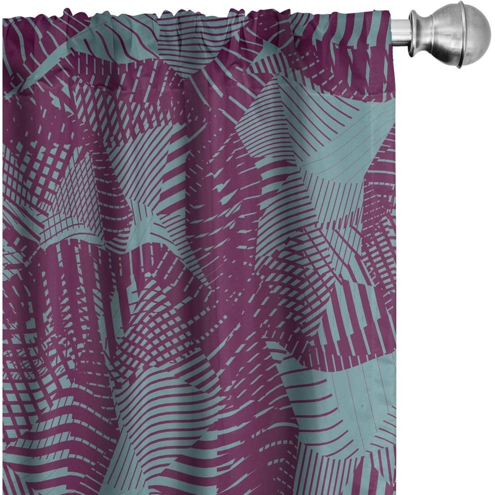 imageAmbesonne Nature Themed Curtains Floral Drawings in Romantic Vibes with Petals Neutral Colors Boho Pattern Window Treatments 2 Panel Set for Living Room Bedroom Pair of 28 x 95 Ruby ChampagnePurple and Seafoam