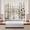 Ambesonne Floral Kitchen Curtains, Neutral Boho Rice Flowers and Leaves on Farmhouse Rustic Back Print, Window Drapes 2 Panel Set for Kitchen Cafe Decor, 55″ x 36″, Off White Grey Yellow