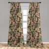 Ambesonne Garden Scene Curtains, Neutral Traditional Roses and Floral Pattern Boho Romance Print, Window Treatments 2 Panel Set for Living Room Bedroom, Pair of – 28″ x 84″, Cream White Dark Sepia(Dark Rosewood Sea Green)