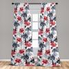 Ambesonne Garden Scene Curtains, Neutral Traditional Roses and Floral Pattern Boho Romance Print, Window Treatments 2 Panel Set for Living Room Bedroom, Pair of – 28″ x 84″, Cream White Dark Sepia(Pale Ruby Dimgray)