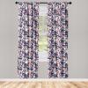 Ambesonne Garden Scene Curtains, Neutral Traditional Roses and Floral Pattern Boho Romance Print, Window Treatments 2 Panel Set for Living Room Bedroom, Pair of – 28″ x 84″, Cream White Dark Sepia(Dark Sky Blue Coral)