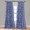 Ambesonne Garden Scene Curtains, Neutral Traditional Roses and Floral Pattern Boho Romance Print, Window Treatments 2 Panel Set for Living Room Bedroom, Pair of – 28″ x 84″, Cream White Dark Sepia(Off White Quartz)