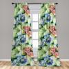 Ambesonne Garden Scene Curtains, Neutral Traditional Roses and Floral Pattern Boho Romance Print, Window Treatments 2 Panel Set for Living Room Bedroom, Pair of – 28″ x 84″, Cream White Dark Sepia(Pastel Green Lavender)