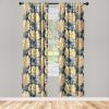 Ambesonne Garden Scene Curtains, Neutral Traditional Roses and Floral Pattern Boho Romance Print, Window Treatments 2 Panel Set for Living Room Bedroom, Pair of – 28″ x 84″, Cream White Dark Sepia(Dried Rose Pastel Yellow)