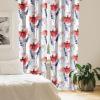 Ambesonne Garden Scene Curtains, Neutral Traditional Roses and Floral Pattern Boho Romance Print, Window Treatments 2 Panel Set for Living Room Bedroom, Pair of – 28″ x 84″, Cream White Dark Sepia(Burnt Sienna Blue Violet)