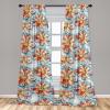 Ambesonne Garden Scene Curtains, Neutral Traditional Roses and Floral Pattern Boho Romance Print, Window Treatments 2 Panel Set for Living Room Bedroom, Pair of – 28″ x 84″, Cream White Dark Sepia(Vermilion Blue Mustard)