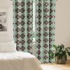 Ambesonne Garden Scene Curtains, Neutral Traditional Roses and Floral Pattern Boho Romance Print, Window Treatments 2 Panel Set for Living Room Bedroom, Pair of – 28″ x 84″, Cream White Dark Sepia(Peacock Green Taupe)