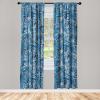 Ambesonne Garden Scene Curtains, Neutral Traditional Roses and Floral Pattern Boho Romance Print, Window Treatments 2 Panel Set for Living Room Bedroom, Pair of – 28″ x 84″, Cream White Dark Sepia(Indigo and Sea Blue)