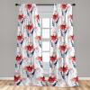 Ambesonne Garden Scene Curtains, Neutral Traditional Roses and Floral Pattern Boho Romance Print, Window Treatments 2 Panel Set for Living Room Bedroom, Pair of – 28″ x 84″, Cream White Dark Sepia(Burnt Sienna Blue Violet)