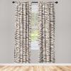 Ambesonne Garden Scene Curtains, Neutral Traditional Roses and Floral Pattern Boho Romance Print, Window Treatments 2 Panel Set for Living Room Bedroom, Pair of – 28″ x 84″, Cream White Dark Sepia(Chocolate Off White)