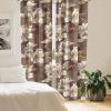 Ambesonne Garden Scene Curtains, Neutral Traditional Roses and Floral Pattern Boho Romance Print, Window Treatments 2 Panel Set for Living Room Bedroom, Pair of – 28″ x 84″, Cream White Dark Sepia(Dark Rosewood and Champagne)