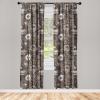 Ambesonne Garden Scene Curtains, Neutral Traditional Roses and Floral Pattern Boho Romance Print, Window Treatments 2 Panel Set for Living Room Bedroom, Pair of – 28″ x 84″, Cream White Dark Sepia(Taupe and Dark Brown)