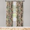 Ambesonne Garden Scene Curtains, Neutral Traditional Roses and Floral Pattern Boho Romance Print, Window Treatments 2 Panel Set for Living Room Bedroom, Pair of – 28″ x 84″, Cream White Dark Sepia(Dark Rosewood Sea Green)