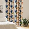 Ambesonne Garden Scene Curtains, Neutral Traditional Roses and Floral Pattern Boho Romance Print, Window Treatments 2 Panel Set for Living Room Bedroom, Pair of – 28″ x 84″, Cream White Dark Sepia(Peach Amber Teal)
