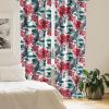 Ambesonne Garden Scene Curtains, Neutral Traditional Roses and Floral Pattern Boho Romance Print, Window Treatments 2 Panel Set for Living Room Bedroom, Pair of – 28″ x 84″, Cream White Dark Sepia(Dark Coral and Forest Green)