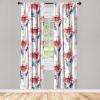 Ambesonne Garden Scene Curtains, Neutral Traditional Roses and Floral Pattern Boho Romance Print, Window Treatments 2 Panel Set for Living Room Bedroom, Pair of – 28″ x 84″, Cream White Dark Sepia(Burnt Sienna Blue Violet)
