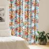 Ambesonne Garden Scene Curtains, Neutral Traditional Roses and Floral Pattern Boho Romance Print, Window Treatments 2 Panel Set for Living Room Bedroom, Pair of – 28″ x 84″, Cream White Dark Sepia(Vermilion Blue Mustard)